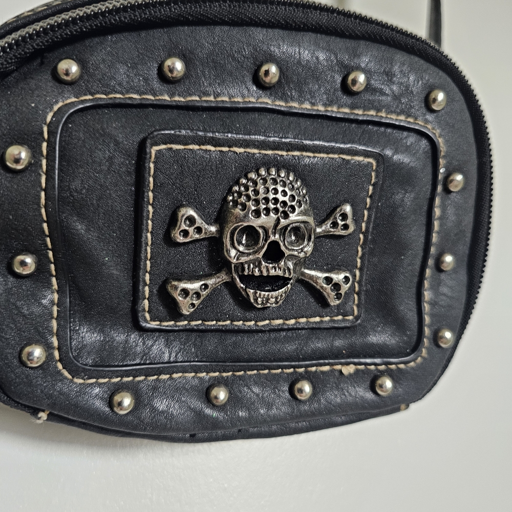 Black Skull Crossbones Studded Bag